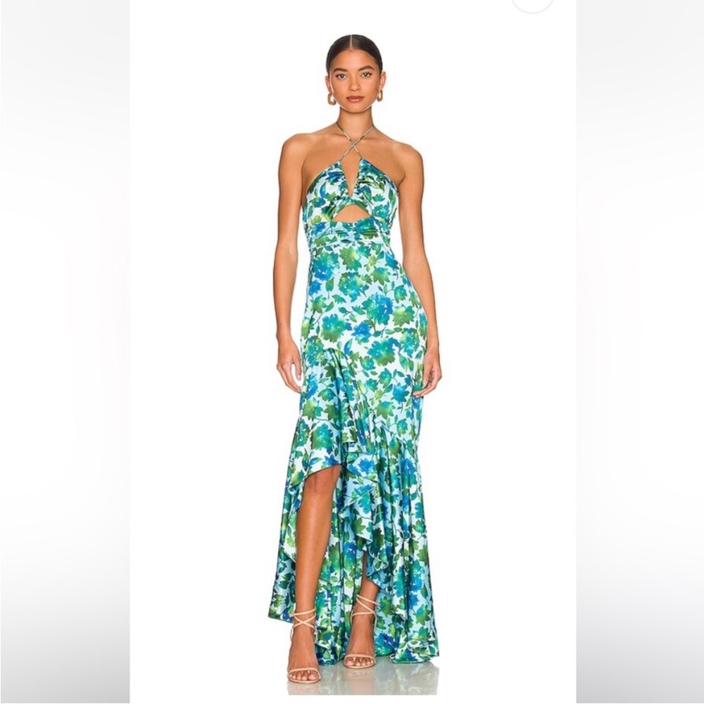 AMUR Edie Tie Neck Gown